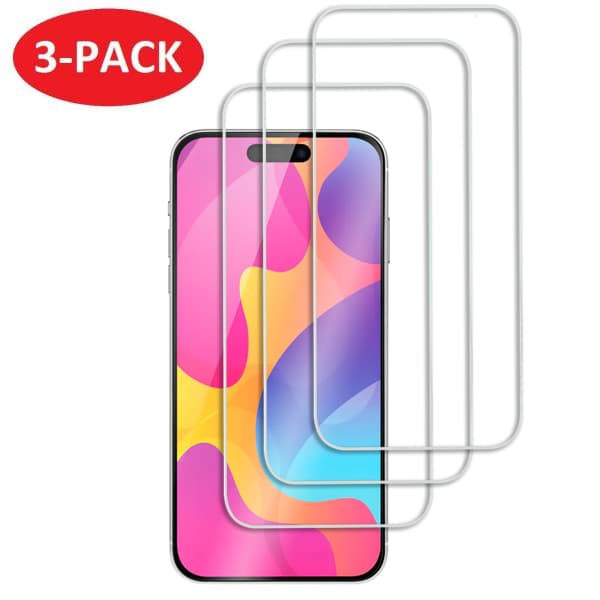 3-Pack - iPhone 15 Plus Skärmskydd i Härdat Glas