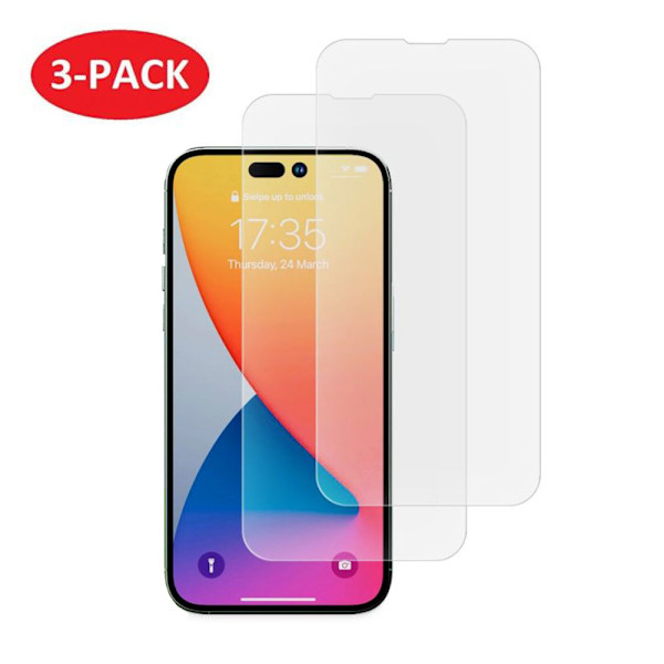 3-PACK - iPhone 14 PLUS Skärmskydd i härdat glas