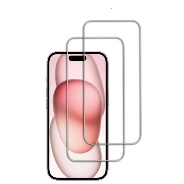 2-Pack - iPhone 15 Skärmskydd i Härdat Glas