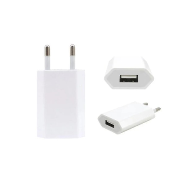 USB Laddare till iPhone / Samsung 5V / 1A mfl Vit