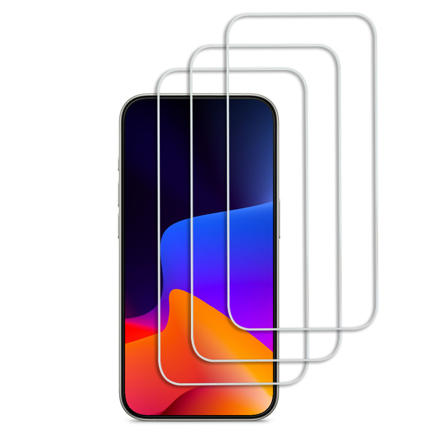 3 kpl Karkaistu lasi iPhone 15 Pro Max - Näytön suojakalvo Transparent