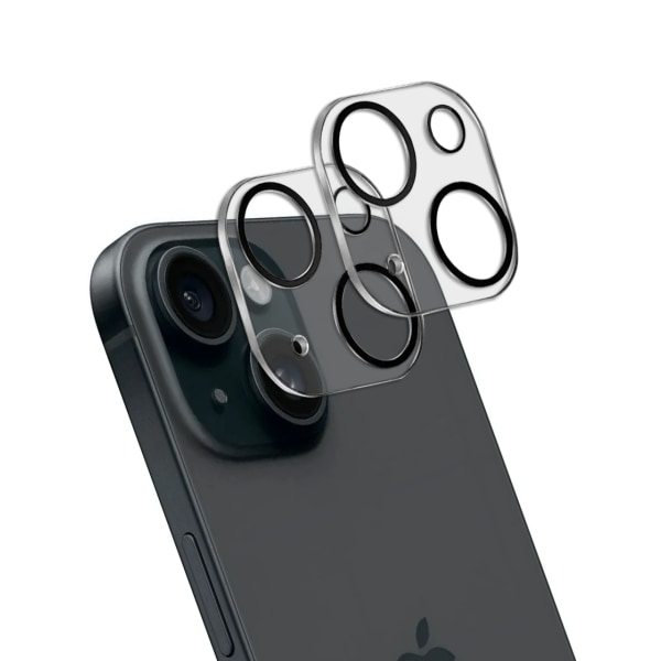 [2-Pack] iPhone 15 Linsskydd av Härdat Glas - Skydd för Kamera, Anti-Reptåligt