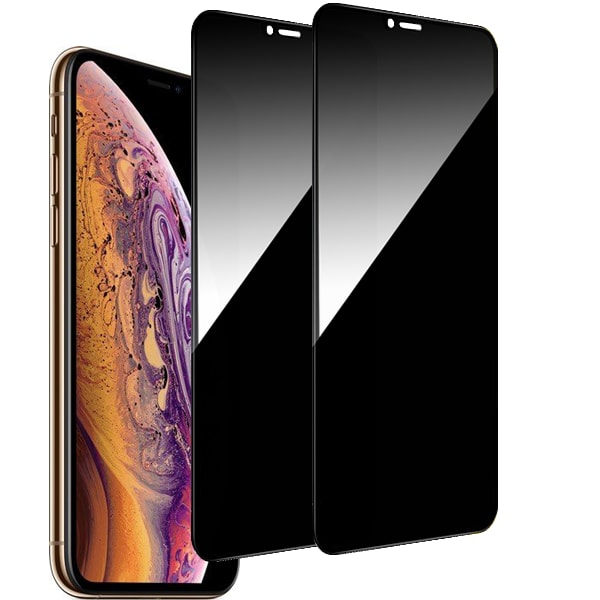 2-Pack iPhone X / Xs Sekretessskärmskydd - Härdat Glas, Anti-Spy, Privacy Skärmskydd
