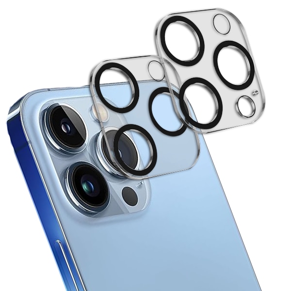 [2-Pack] iPhone 13 Pro Linsskydd av Härdat Glas - Skydd för Kamera, Anti-Reptåligt