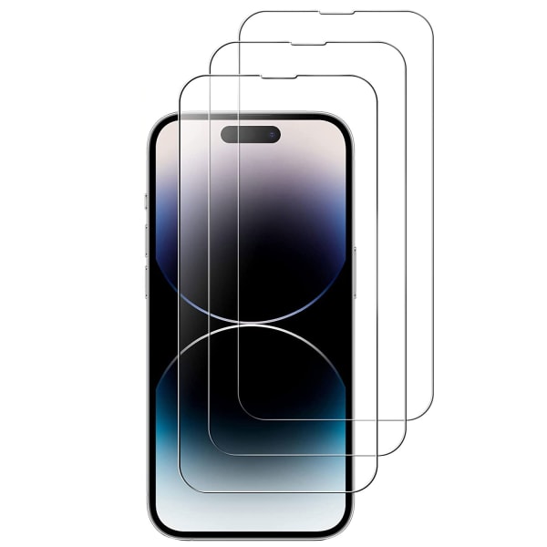 3-PACK - iPhone 14 Pro Skärmskydd i härdat glas