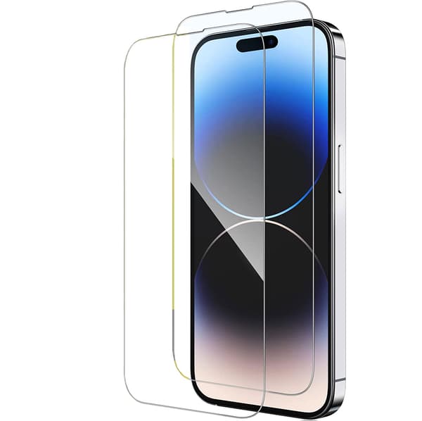 2-PAKK - iPhone 14 Pro MAX Skjermbeskytter i herdet glass