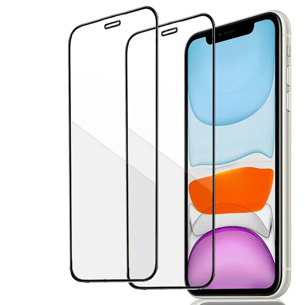 iPhone XR Skärmskydd 2-Pack - Heltäckande Härdat Glas för Ultimat Stöttålighet och Skydd