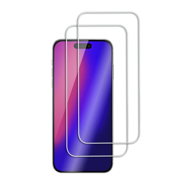 2-Pack - iPhone 15 Pro Skärmskydd i Härdat Glas
