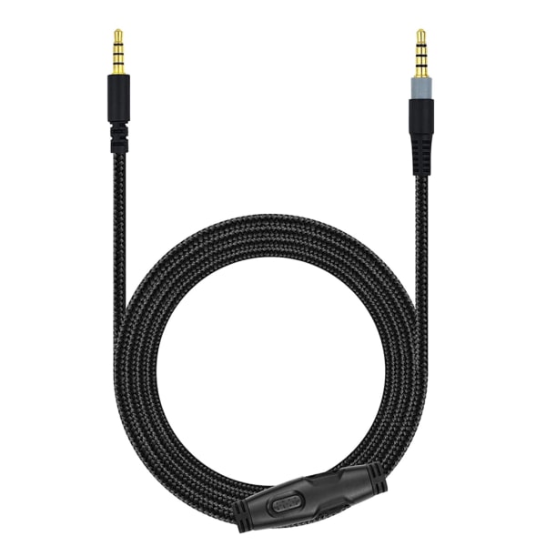 Flätad kabelförlängningskabel för HyperX Cloud Headset-kabel Mute Volymkontroll B B