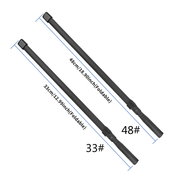 33/48 cm Längd Hopfällbar Interphone Intercom Walkie-talkie Radioantenn för Baofeng UV5R 48cm 48cm