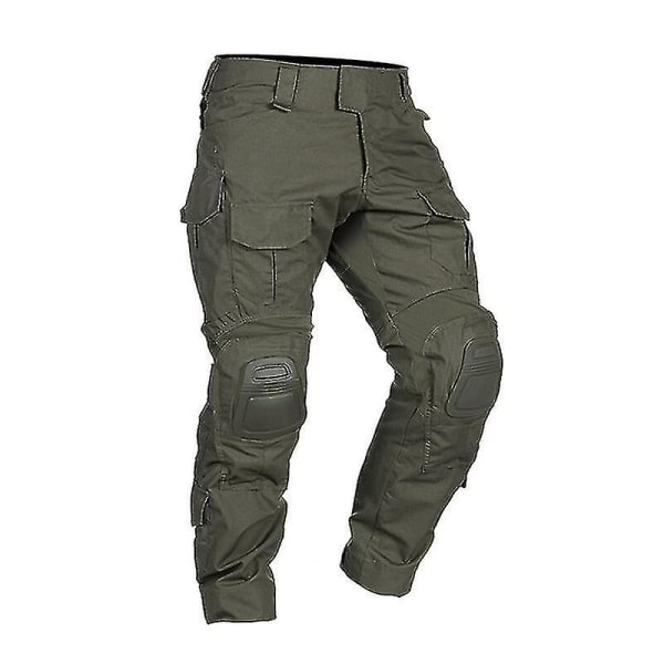 Herr Combat Cargo Byxor Med Knäskydd Airsoft Tactical Trousers Multicam Cp Gen3 Camouflage Army Work Byxa Tack!! Army green L Army green L