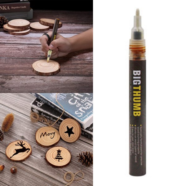 Wood Burning Pen Scorch Burned Marker Pyrografi Pennor för DIY-projekt Fint Tips Tool