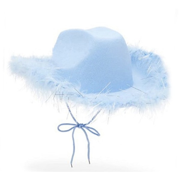 Cowgirl hattar, fjäderfilt västerländsk cowboyhatt Blue Blue