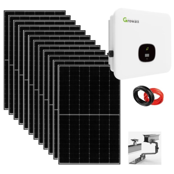 Solcellspaket Hybrid 6 kW GROWATT /AUSTA exklusive batterier