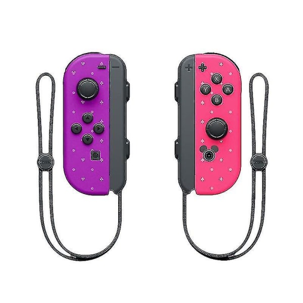 För Nintendo Switch-kontroller Joy-con L/r Gamepad med rem Joysticks Byt ut Joycon disney purple pink