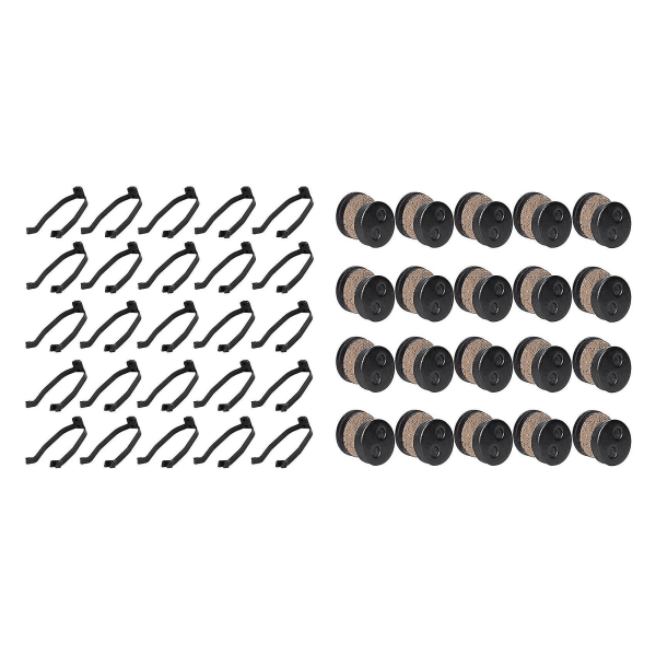 25 stycken bakskärmsskärmfäste styvt stöd, svart