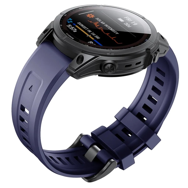 Garmin Fenix 7S/6S/6S Pro/5S/5S Plus/Descent Mk2S Watch 20 mm rem Watch Silikon snabbspänne (mörkblå) mörkblå mörkblå