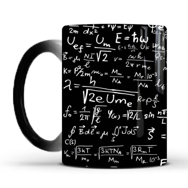 Fysisk matematik Formel Färgförändringsmugg Keramisk kaffemugg Thermal tekopp Nyhetspresent