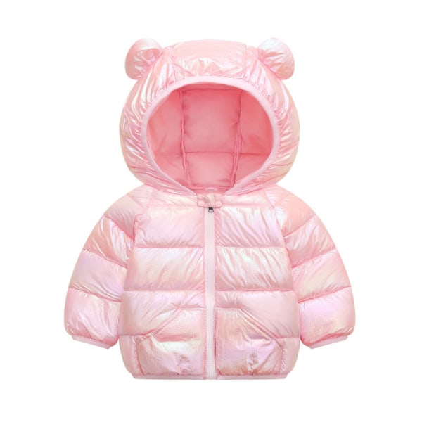 Bbay vinterdunkappor med huvor för björnöron Pink 110cm Pink 110cm