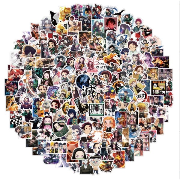 200 st Anime Mixed Stickers Vinyl Vattentät