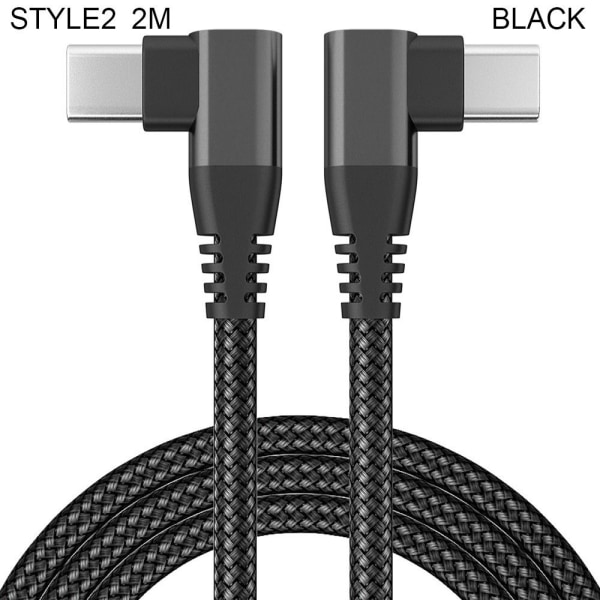 USB C till USB C-sladd Kabel SVART 2MSTYLE2 STYLE2 Black 2mStyle2-Style2 Black 2mStyle2-Style2