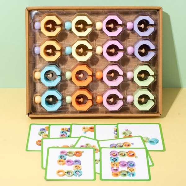 Pussel byggstenar Montessori Sensory Toy 2 2 2