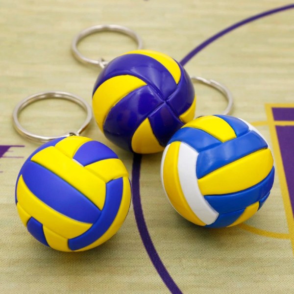Volleyboll nyckelring hänge Fotboll Beach Ball Basket nyckelring kedja 2 2