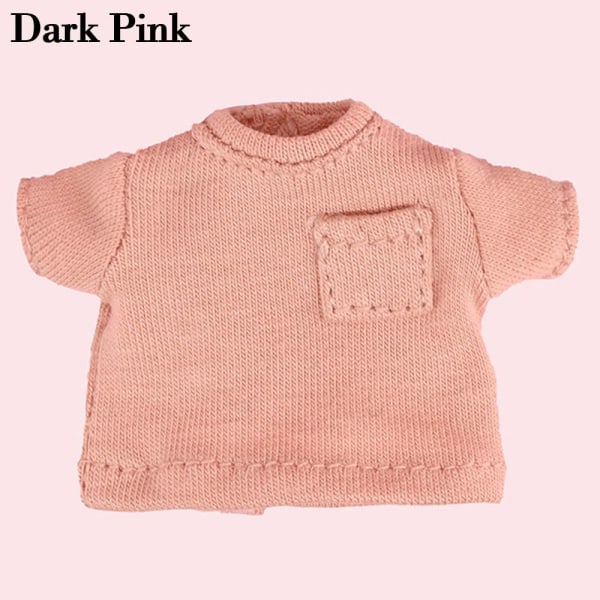 Mode docka T-shirt Docka toppar MÖRKROSA Dark Pink