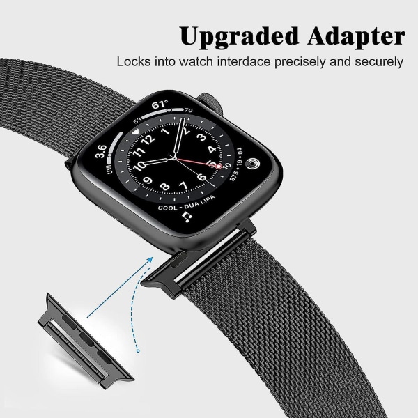 Kompatibel med Apple Watch -rem 42 mm 44 mm 45 mm 49 mm, metall rostfritt stål kompatibel för Iwatch Series Ultra/8/7/6/se/5/4/3/2/1