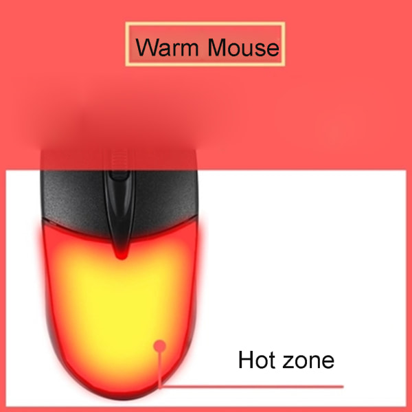 Multifunktions optisk mus 3-knappars trådbunden spelmus Uppvärmning Varmare händer med sladd Mus för vänster och höger hand