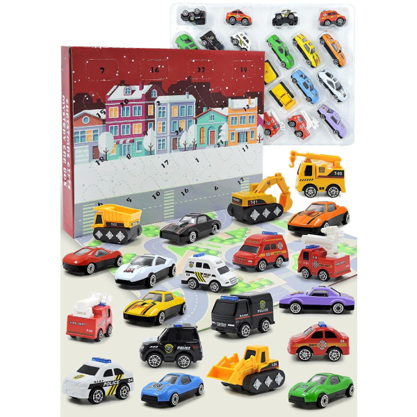 Julkalender Bilar - Adventskalender med Leksaksbilar multifärg