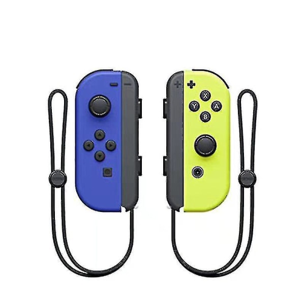För Nintendo Switch-kontroller Joy-con L/r Gamepad med rem Joysticks Byt ut Joycon blue yellow