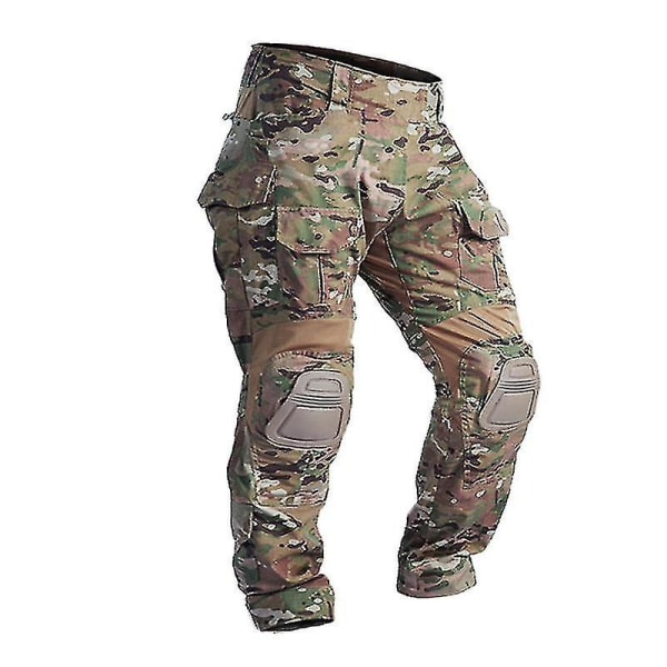 Herr Combat Cargo Byxor Med Knäskydd Airsoft Tactical Trousers Multicam Cp Gen3 Camouflage Army Work Byxa Tack!! CP L CP L