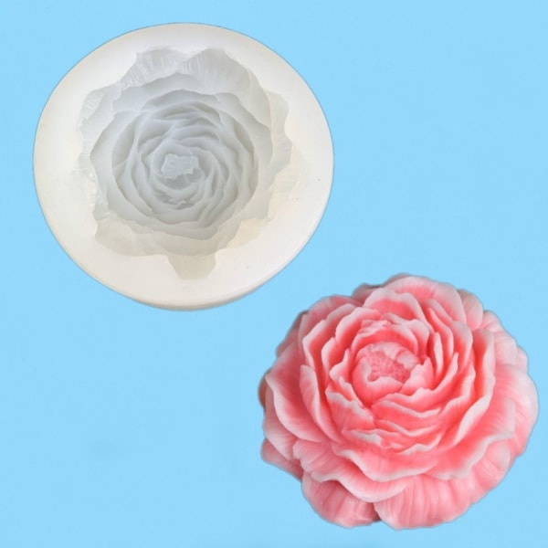 Peony Silikon Form Mould VIT White