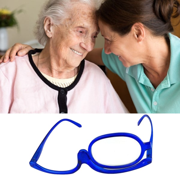 Kvinnor Sminkglasögon Förstoringsglasögon Läsglasögon Enkelroterande blue 350 degree blue 350 degree