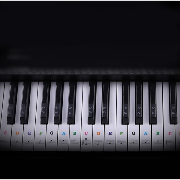 Keyboard Piano Black Avtagbara piano- och klaviaturklistermärken Black Black