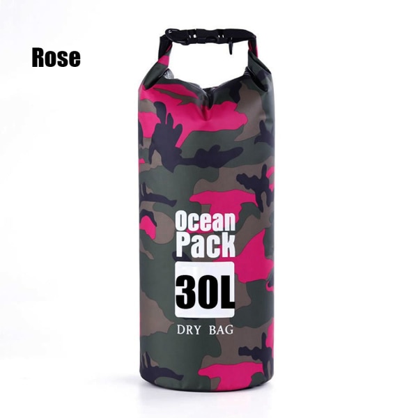 Vattentät torrväska strandbadväskor River Ocean ryggsäck Rose 30L