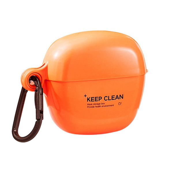 Resemask Förvaringslåda Förvaringsväska Tillfällig förvaringsklämma Bärbar Bärbar Masklåda med stor kapacitet (orange)