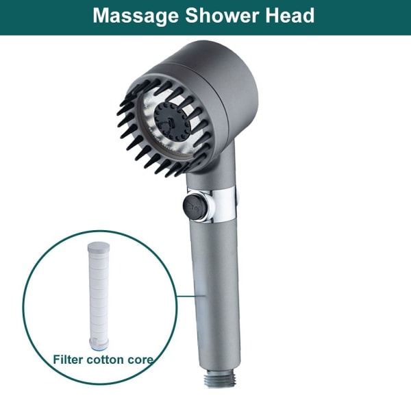 4 i 1 massageduschmunstycke Högtrycks DUSCHHUVUD Shower Head