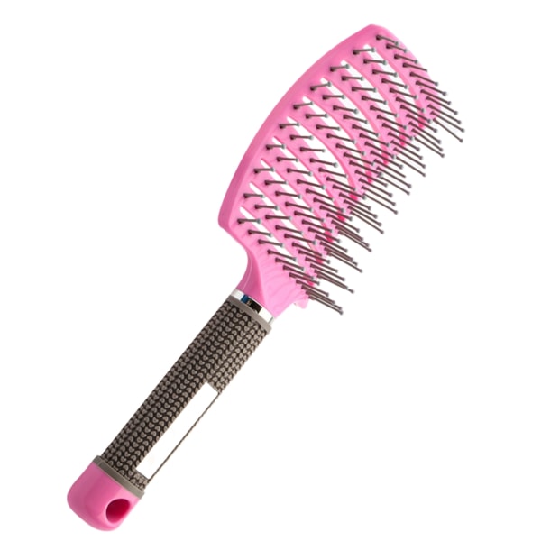 Detangle Hairbrush Women Wet Comb Hair Brush Professionellt hår Pink nylon