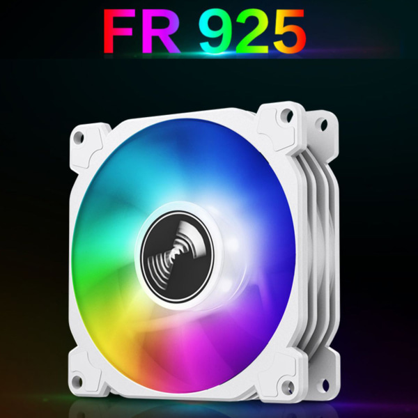 FR-925 RGB CPU Kylare DC12V RGB 3Pin Mute Kylfläkt för Chassi PC för Case Cooler 4Pin PWM Dator Värd Fläkt 92MM