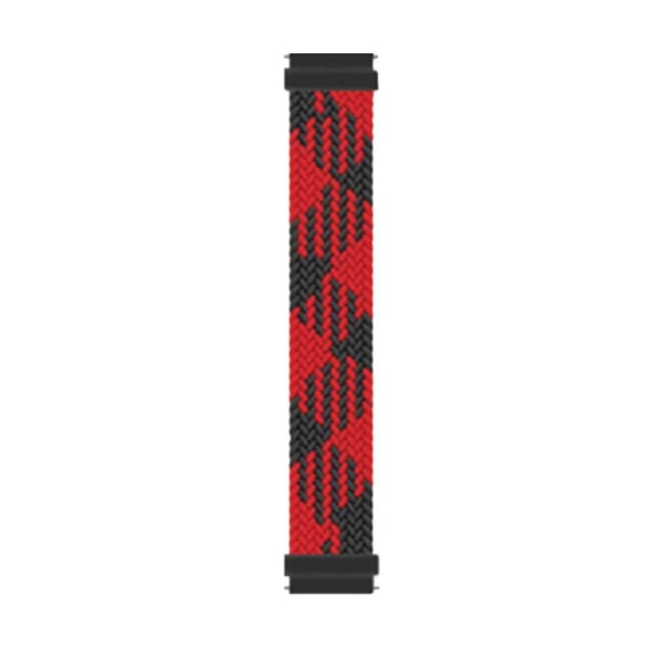 20 mm; röd och svart Smallbee 20 mm/22 mm solo loop Nylon flätad watch Elastiskt bälte Armband Ersättning för Garmin