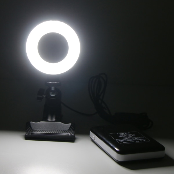 Dimbar LED Selfie Ring Light med Clip USB Lampa Fotografering Ringlight