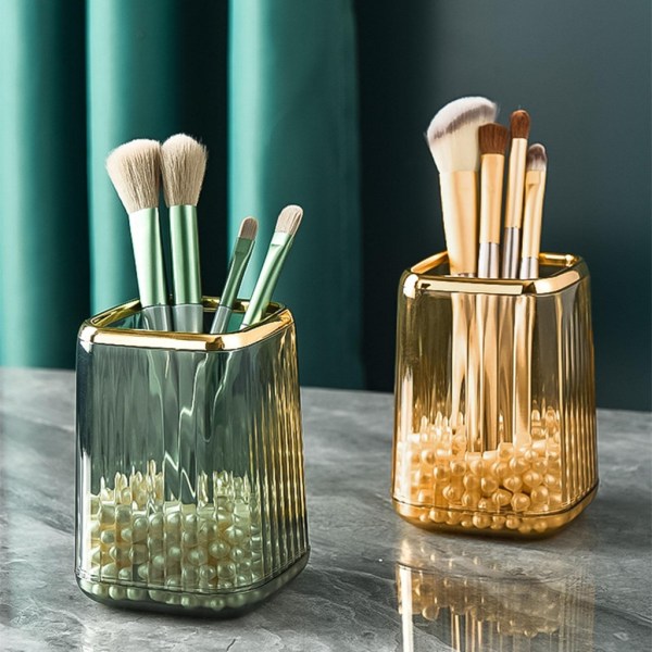 Sminkborsthållare Organizer, Kosmetisk Makeup Brush Hållare Cup för skrivbord Light luxury green Light luxury green