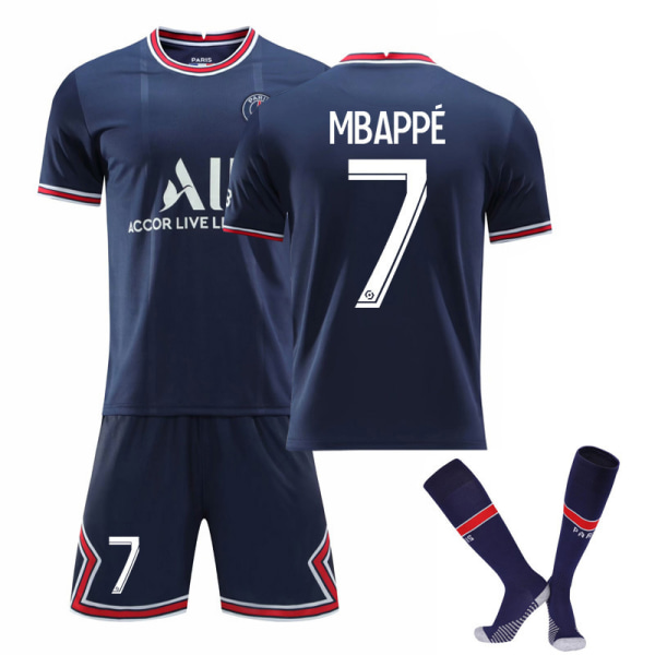 21-22 New Paris Hem Barn Vuxna Fotbollströja Träningströja No.7 MBAPPE 26