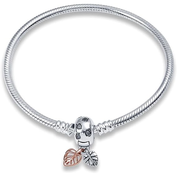925 Sterling Silver Snake Chain Armband för Pandora European Armbands Charms Bead