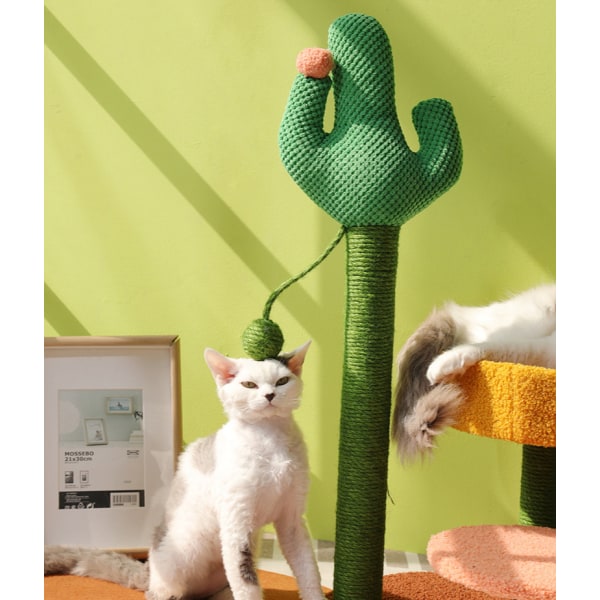 Kaktus träd torn sisal katt skrapbräda kattunge klätterställning hoppplattform anti-scratch möbelskydd katttillbehör