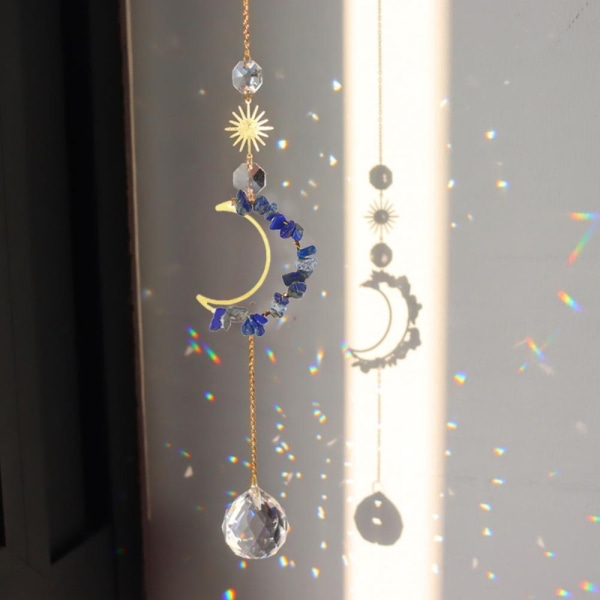 Crystal Sun Catcher Hängande ljusfångare INDIGO indigo