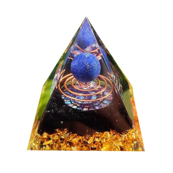 Orgonite Crystal Resin Craft Healing Crystal Pyramid, Orgonite Pyramid Kristaller och helande stenar D32