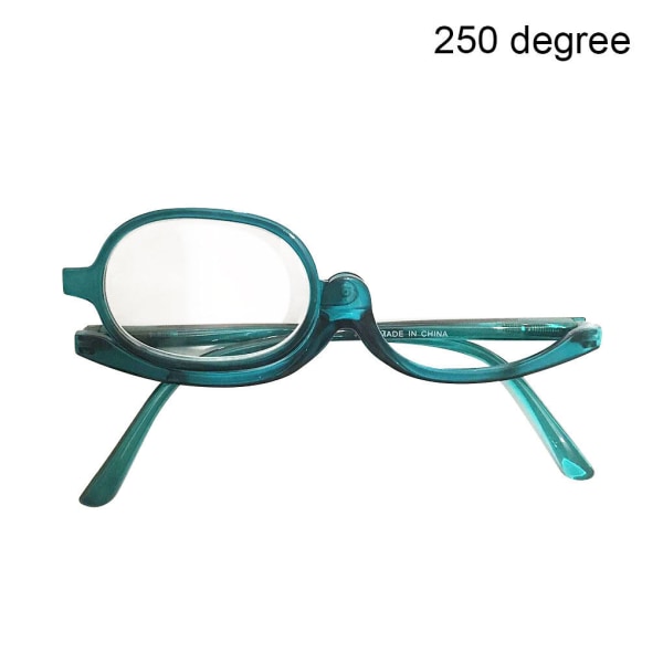 Kvinnor Sminkglasögon Förstoringsglasögon Läsglasögon Enkelroterande green 250 degree green 250 degree